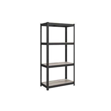 Stalen MDF opbergrek - greige zwart - 5 niveaus - 40 x 80 x 160 cm