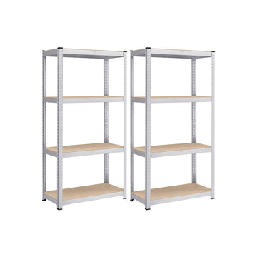 2-Pack Opslagrekken - Metalen Planken - Verstelbaar - Zwaar Belastbaar - 40x80x160 cm