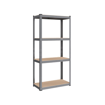 Grijs opbergrek - metalen frame - 40 x 80 x 160 cm - 130 kg per plank