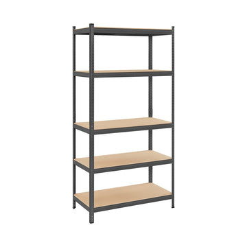 Opbergrek - 5 legplanken - Staal - Grijs - 50 x 100 x 200 cm