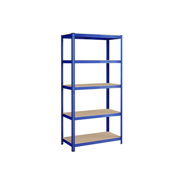 Stalen opbergrek - versterkt frame - verstelbare planken - 200 x 100 x 50 cm - blauw