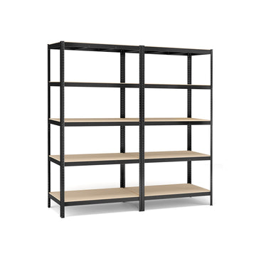 Set van 2 kelderrekken - metalen stelling - zwaar belastbaar - 60 x 120 x 200 cm