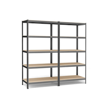 Set van 2 stellingkasten voor kelder - stalen frame - heavy duty - 60x120x200 cm