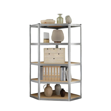 Hoekrek 5 niveaus - zwaar belastbaar metalen opbergrek - 875 kg - 70 x 70 x 180 cm