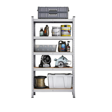 Zwaar uitgevoerd opbergrek – gepoedercoat staal – 650 kg – 30 x 75 x 150 cm