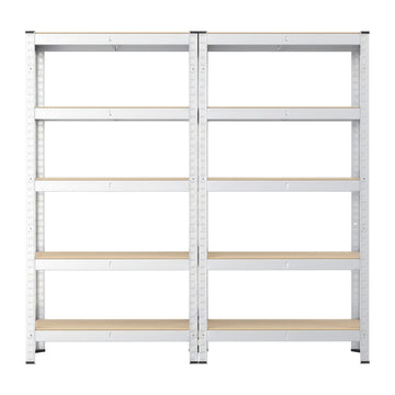 Zwaar uitgevoerd magazijnrek 2-delig | Zilver | 75x30x150 cm