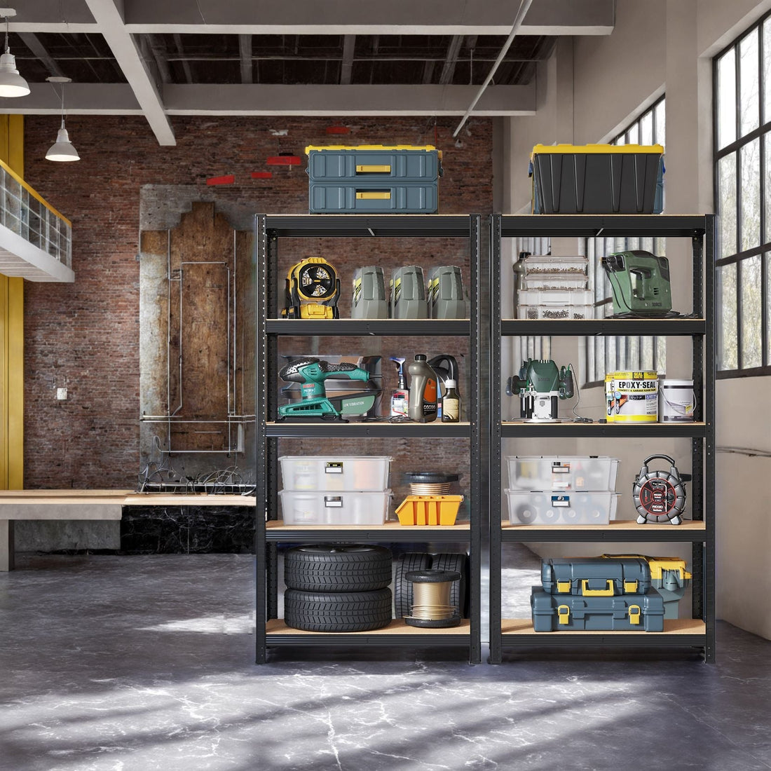 Schwerlastregal - Stahl - Garage - 180 x 90 x 40 cm