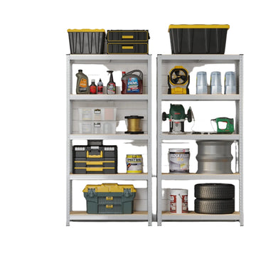 Set van 2 magazijnrekken - zware uitvoering - garage - roestwerend staal - 40 x 90 x 180 cm