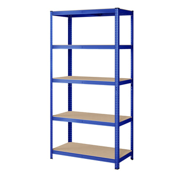 Zwaarbelastbaar opslagrek voor garage en kelder | Blauw | 100x50x200 cm