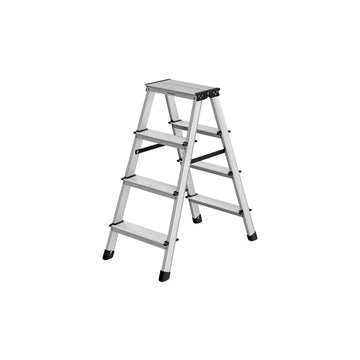 Aluminiumlegering opvouwbare ladder - opstapkruk - licht en stevig - 78x42x81,5 cm - 150 kg