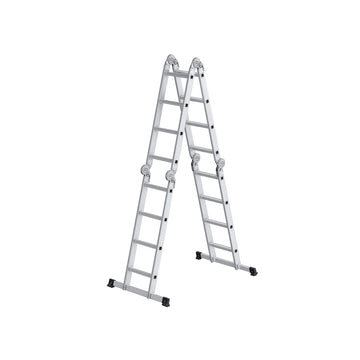 16-traps multifunctionele ladder - uitschuifbaar - aluminium - stabiliteit - 76 x 430 cm