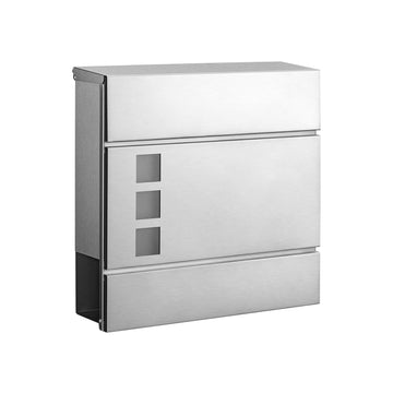 RVS brievenbus met slot - weerbestendig - 37 x 10,5 x 37 cm