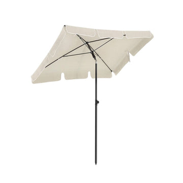 Parasol beige - balkonparasol, opvouwbare tuinparasol - 200 x 125 cm