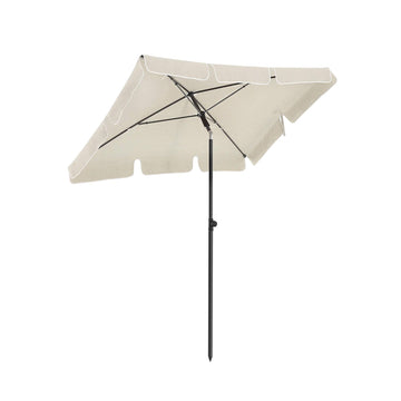 Parasol - Tuinparaplu - Zonnescherm - UPF 50+ - 200 x 125 cm - Wit