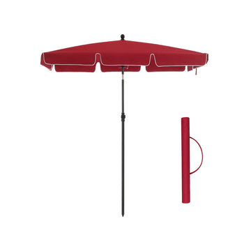 Parasol 200 x 125 cm - Vouwparasol - UPF 50+ - gepoedercoate metalen paal