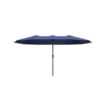 Dubbele parasol - UV-bescherming - UPF 50+ - 460 x 270 cm - metalen frame