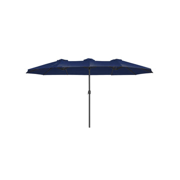 Grote tuinparasol blauw - metalen frame - 180 g/m² polyester - 245 cm
