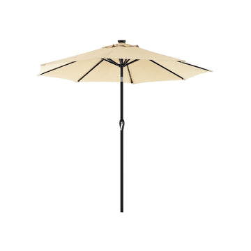 LED-zonnescherm - tuinparasol - buitenluifel - UV-bescherming UPF 50+ - Ø 2,7 m