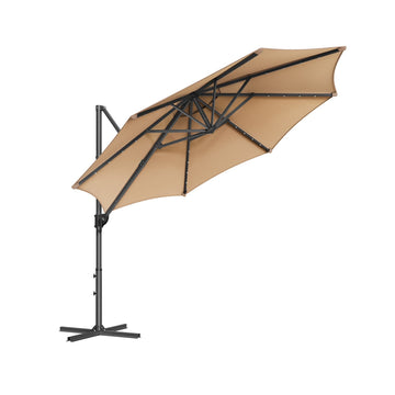 Draaibare zweefparasol met zwengel - staal - Ø 300 cm - 240 cm