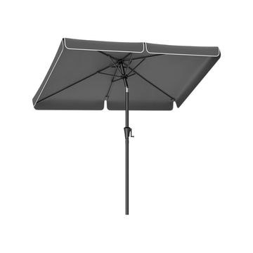 Grijze parasol met stalen frame - UV-bescherming - 300 x 200 x 240 cm