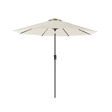 Parasol 270 cm - UV-bescherming UPF 50+ - 240 cm hoog - beige