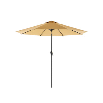 Buitenparasol - Zonnescherm - UV-bescherming - Ø 3 m x 2,4 m - Polyester - Bruin