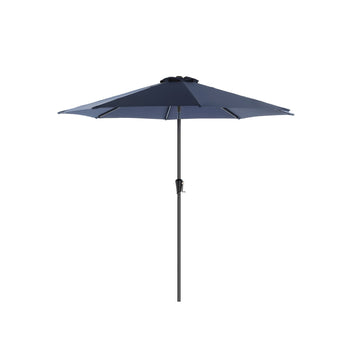 Parasol - Tuinparasol - Marktparasol - UV-bescherming - Ø 3 m x 2,4 m - Blauw
