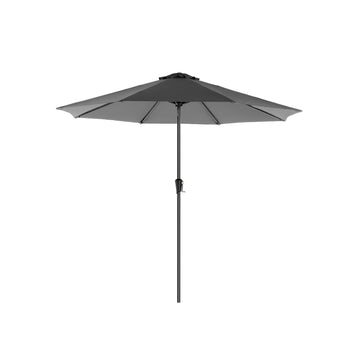 3m Ø Grijze parasol - UV-bescherming UPF 50+ - 2,4 m hoog
