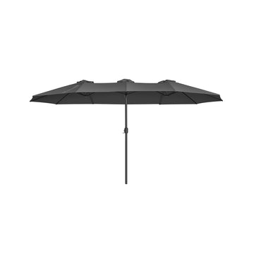 Dubbele parasol 460 x 270 cm - UV-bescherming UPF 50+ - polyester - metalen frame