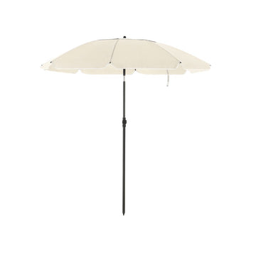 Parasol - Strandparasol - Buitenparasol - Tuinparasol - Zonnescherm - Beige - 2,2 m