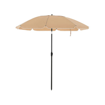 Parasol strandparasol tuinparasol taupe 2,3 m