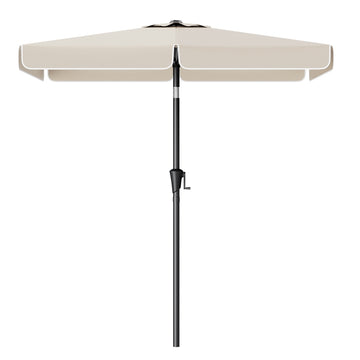 Rechthoekige balkonparasol met UPF 50+ | Beige | 200x150 cm