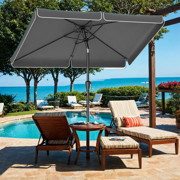 Rechthoekige balkonparasol 300 x 200 cm | Grijs | 300x200x240 cm