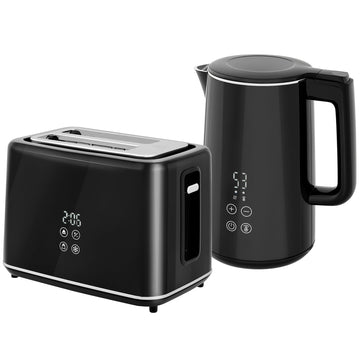 Waterkoker en broodrooster set | Kleur: Zwart