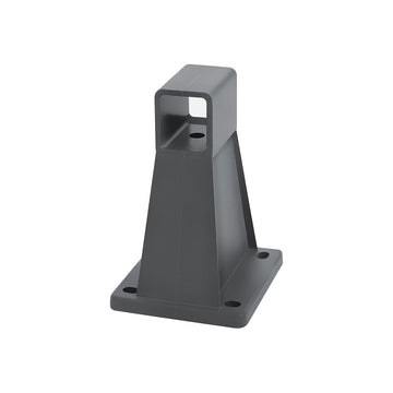 Muurbeugel voor aluminium zijluifels - bevestigingsbeugel - grijs - 9 x 8 x 12,8 cm