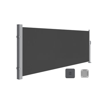 Zijluifel voor buiten - zonwering - privacy - staal/polyester - UV-bescherming - 140 x 300 cm