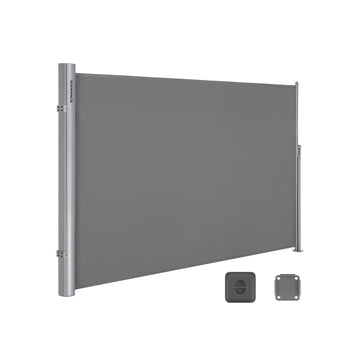 Zijluifel buiten - zonwering - aluminium frame - polyester - UV-bescherming - 160 x 400 cm