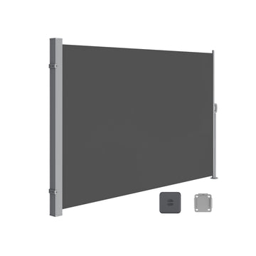 Zijluifel 160 x 350 cm - zonwering en privacyscherm - UV-bestendig - antraciet