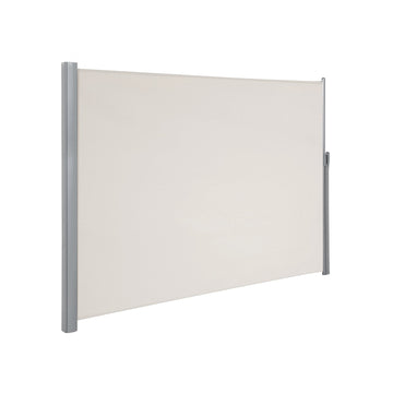 Zijluifel voor terras en balkon - privacyscherm - zonwering - aluminium - 180 x 400 cm