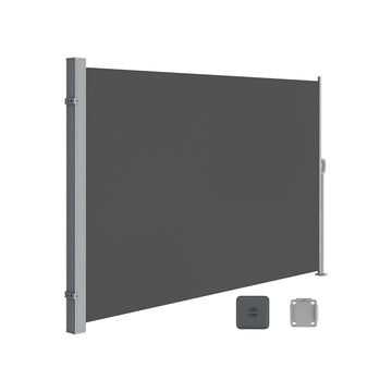 Zijluifel - zonwering - privacy - staal/polyester - UV-bescherming - 200 x 400 cm