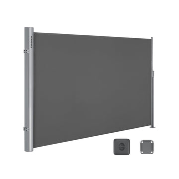 Zijluifel privacyscherm balkon/terras, windbescherming, aluminium, polyester 160 x 300 x 200 cm