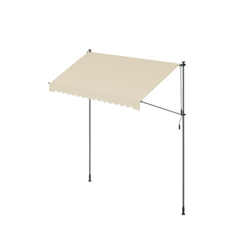 Klemluifel met zwengel, beige, UV-bescherming, 300 x 120 x 300 cm