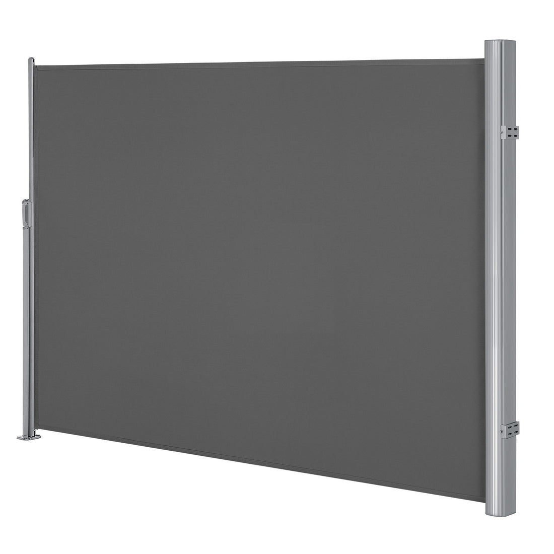 Zijmarkies met aluminium behuizing, uitschuifbaar, ondoorzichtig | Antraciet | 400x160 cm