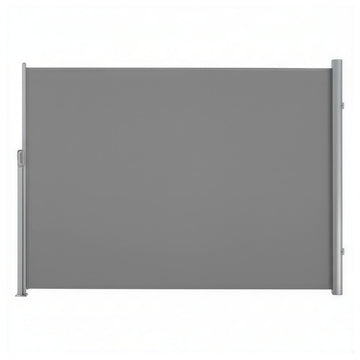 Uitschuifbare zijmarkies met aluminium kast | Grijs | 400x160 cm