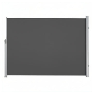 Uittrekbare zijmarkies met aluminium kast | Antraciet | 350x160 cm