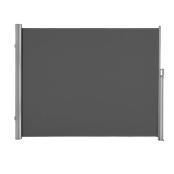 Uittrekbare zijmarkies met aluminium kast, ondoorzichtig | Antraciet | 300x200 cm