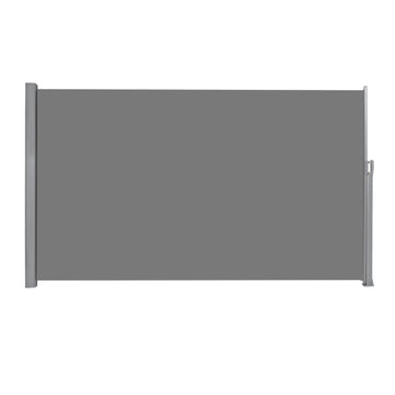 Zijmarkise met aluminium behuizing, uitschuifbaar, ondoorzichtig | Grijs | 400x200 cm