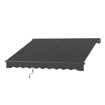Knikarmscherm met handmatige bediening UPF 50+ | Grijs | 250x200 cm