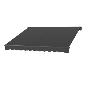 Gelenkarmmarkise met handmatige bediening UPF 50+ | Grijs | 300x250 cm