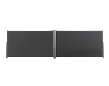 Dubbelzijdig windscherm 1,8 x 6 m - privacyscherm - zonwering - TÜV - aluminium/polyester